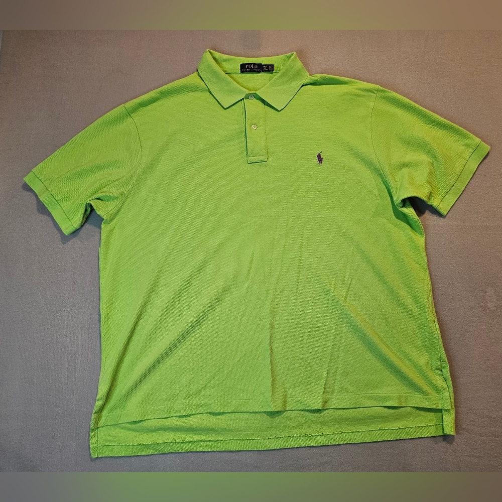 Polo by Ralph‎ Lauren Men's Vibrant Green Polo Shirt 2XL